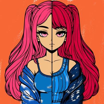 realistic girl split