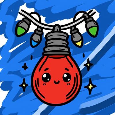 small bulb of a garland