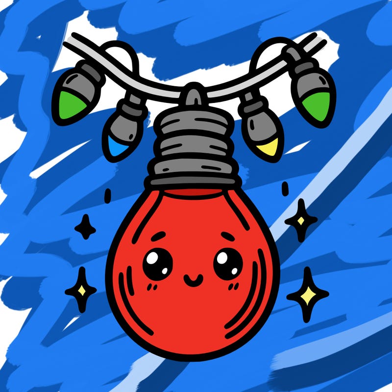 small bulb of a garland