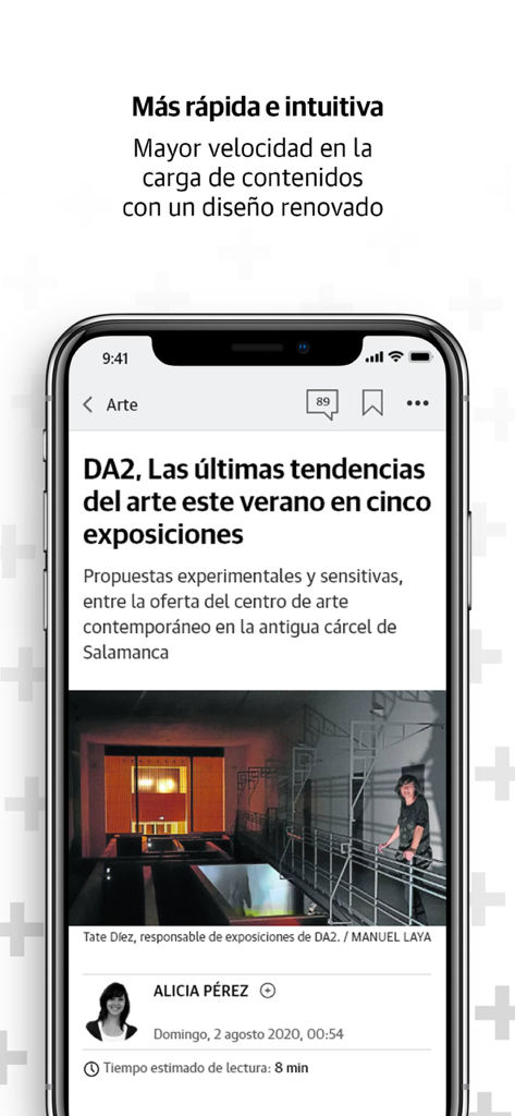 Salamancahoy - Salamancahoy app interface showing a local news article about art in Salamanca