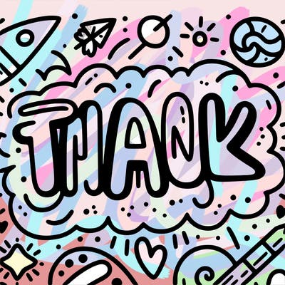 words “thank you”