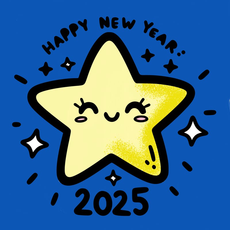 happy new year 2025 star wish