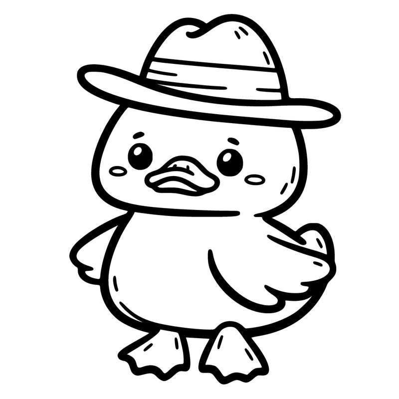 a cute rubber duck with a hat