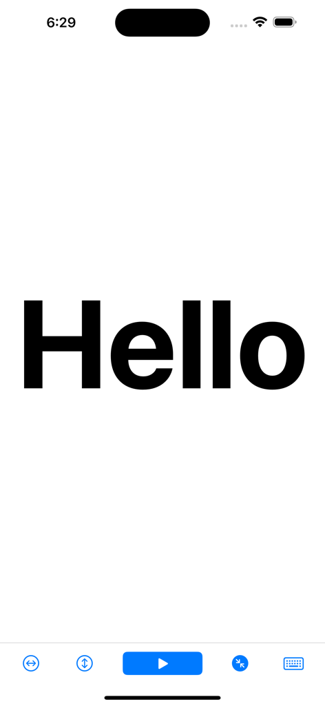 Text To Speech - Read Aloud - Full screen display of the word Hello in large bold text for communication