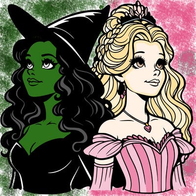 'elphaba and glinda (realistic)