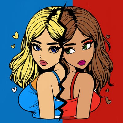 realistic girl split