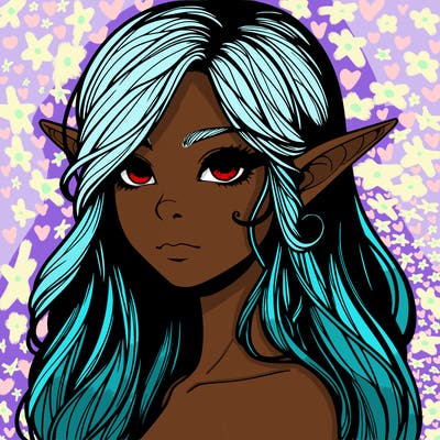 elf girl realistic dark fantasy