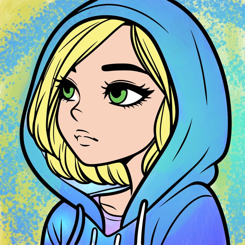 a woman wearing a hoodie