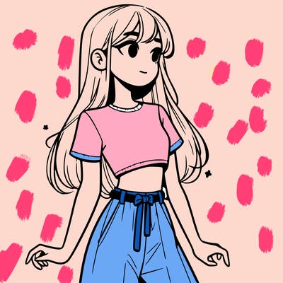 girl in a cute crop top