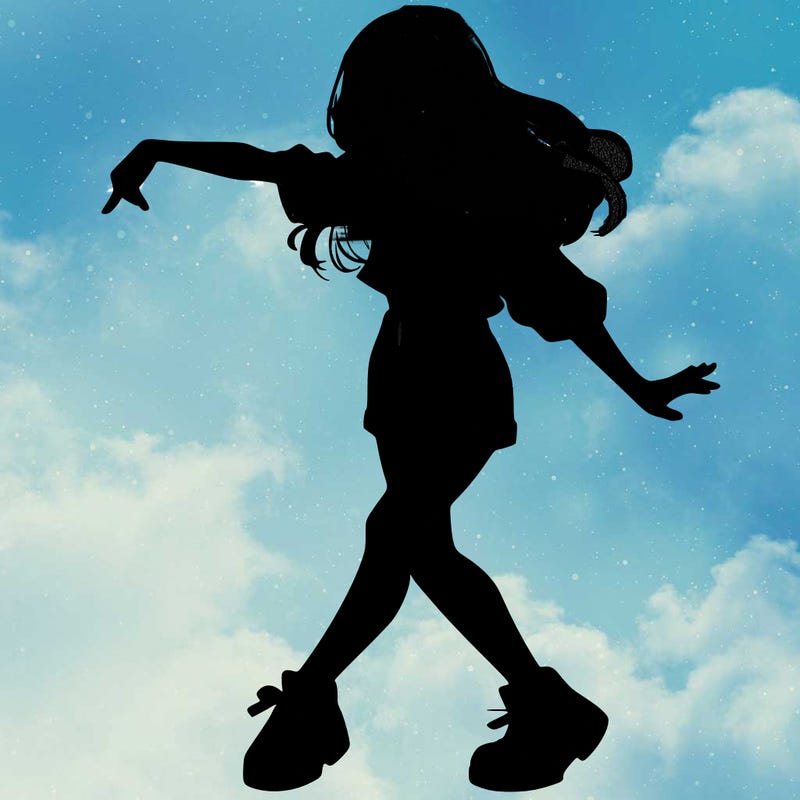 realistic girl danceing