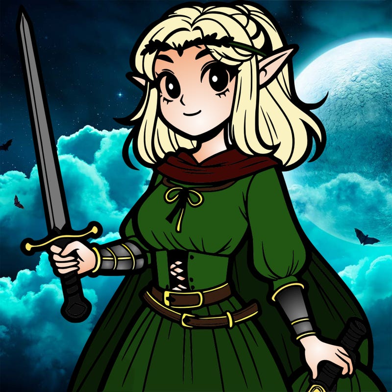 elf girl with a sword