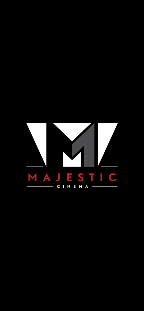 Majestic Cinema CI - 검은 배경에 검은 Majestic Cinema CI 로고
