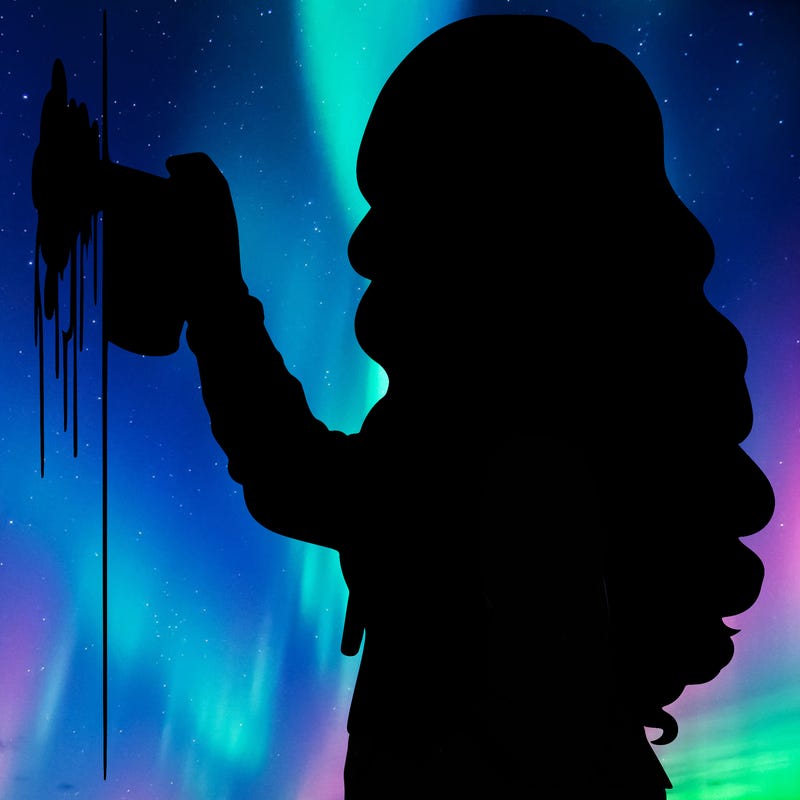 realistic girl with mask spray painting a wall