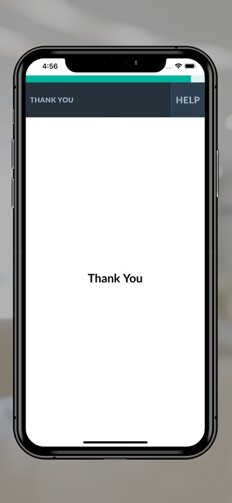 Thank you confirmation message on the Teladoc Health Patient app