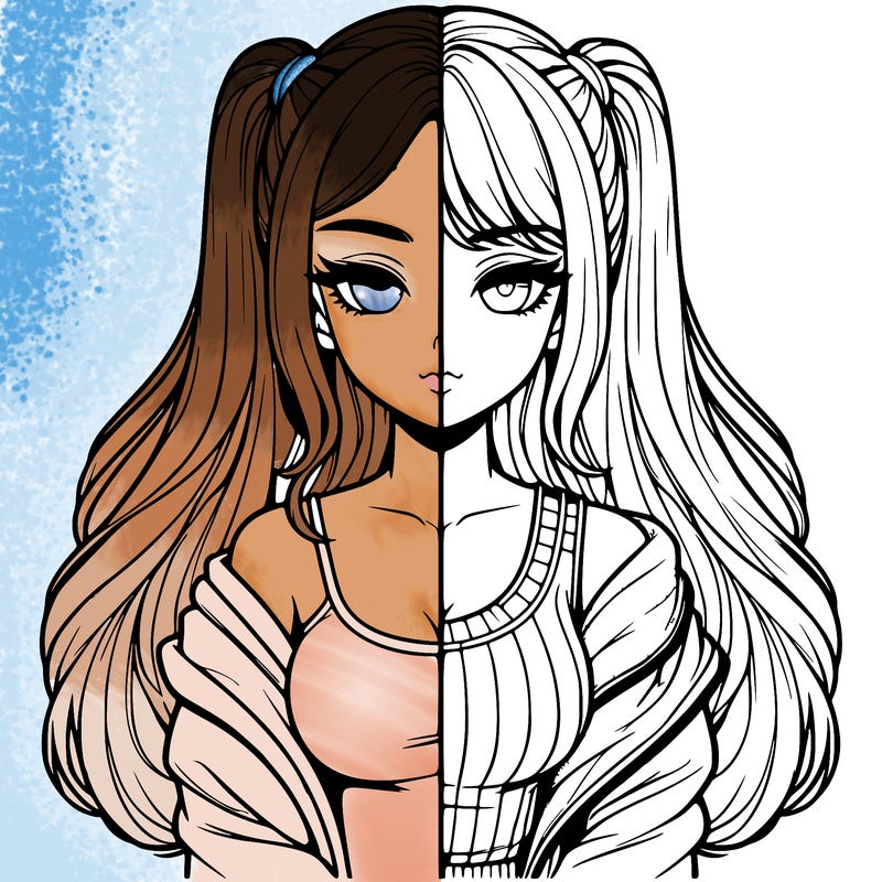 realistic girl split