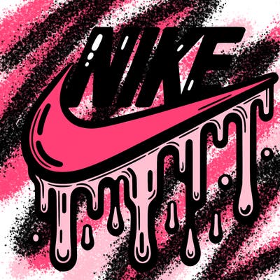 dripping nike logo