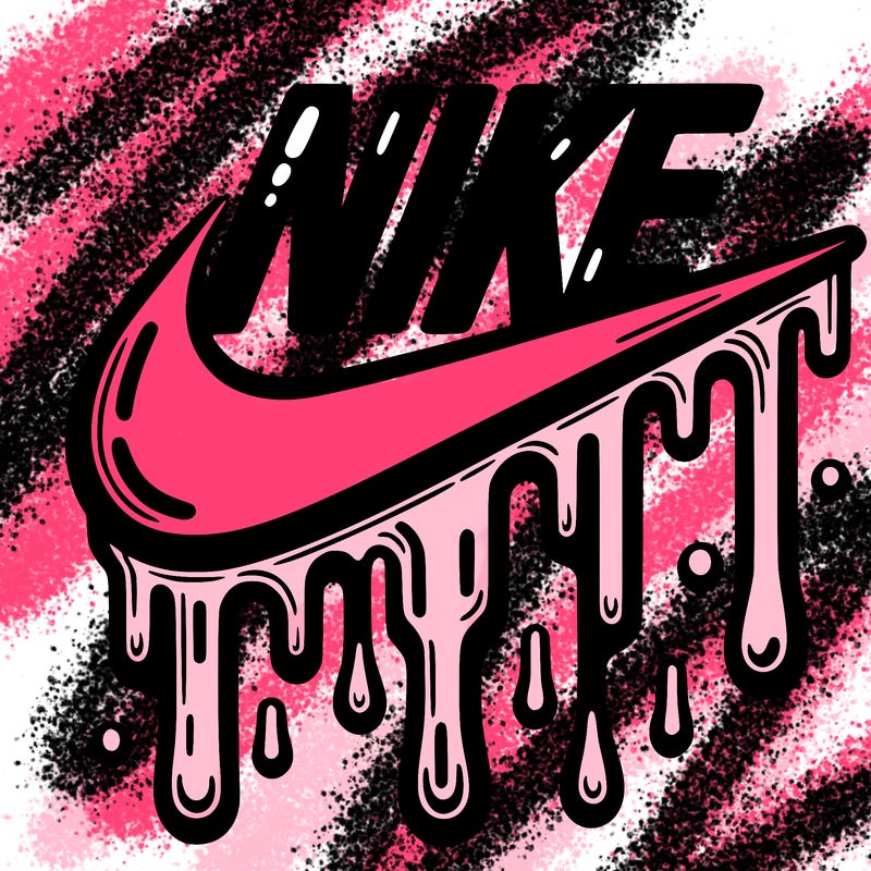 dripping nike logo