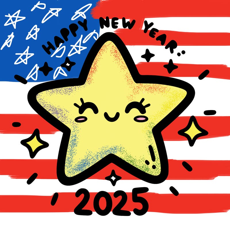 happy new year 2025 star wish