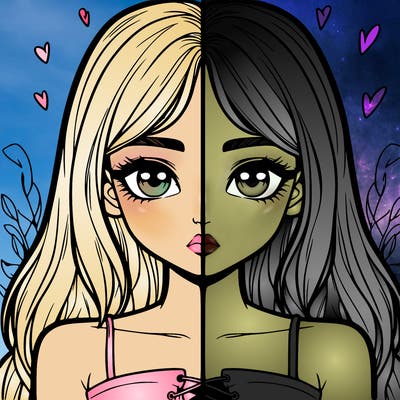 realistic girl split