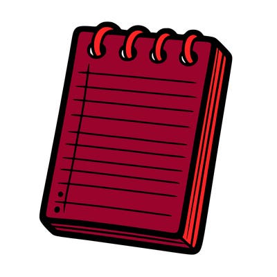 blank note pad