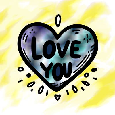 a heart that says love you