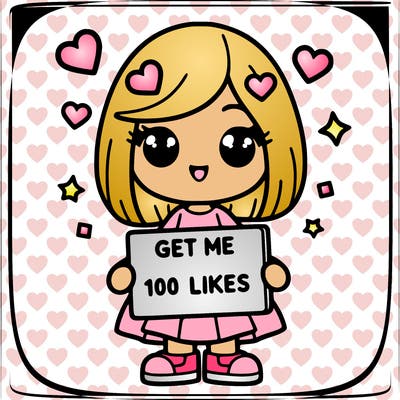 a girl with a sign that says get me 100 likes