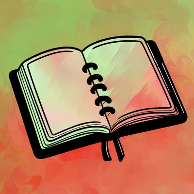 open note book blank