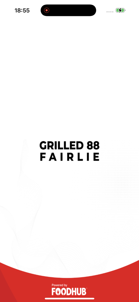 Grilled 88 Fairlie - Splash screen for the Grilled 88 Fairlie food ordering app.
