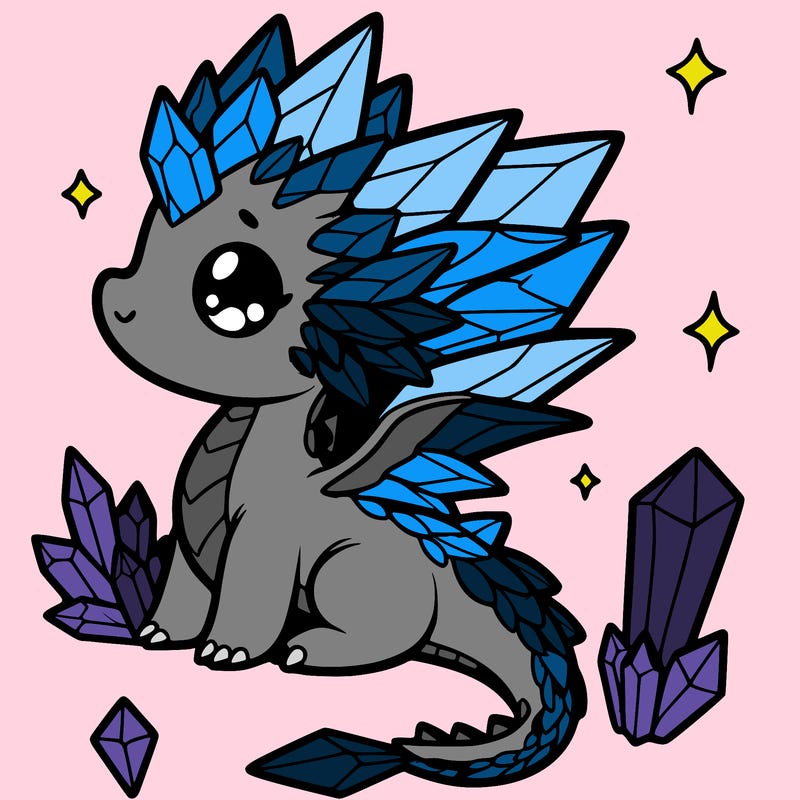 little cute crystal dragon