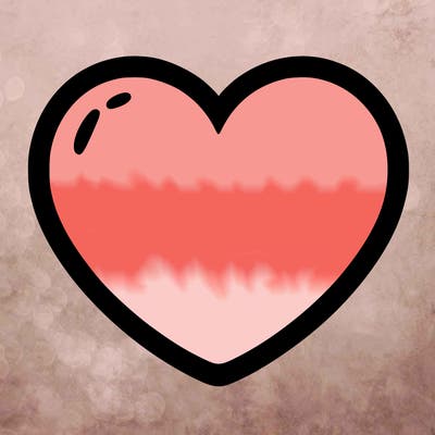 a blank heart