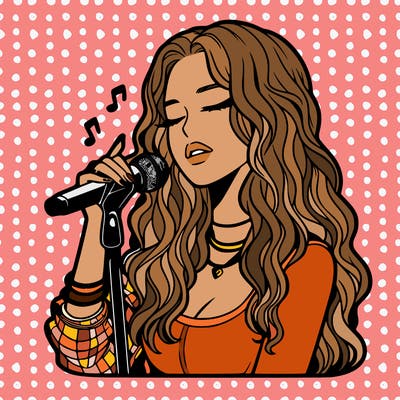 realistic female singer