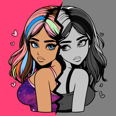 realistic girl split