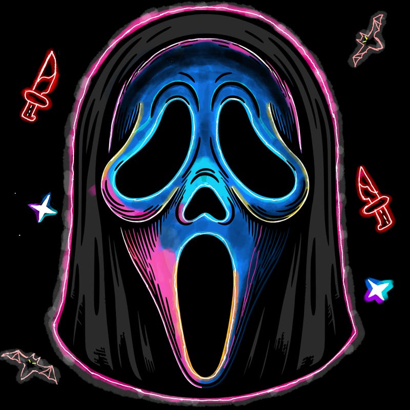 detailed ghostface mask