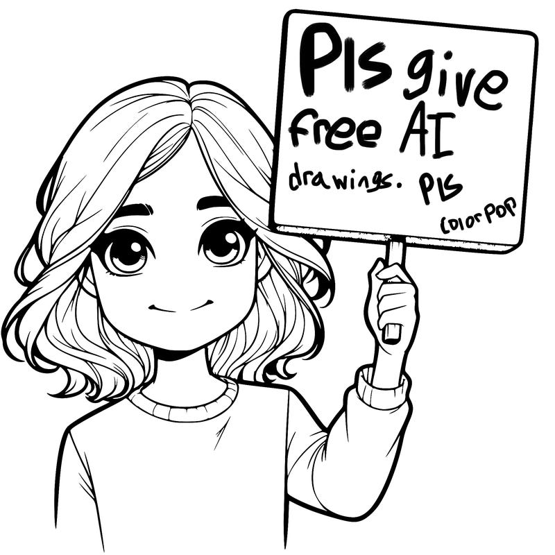 realistic girl holding up a sign