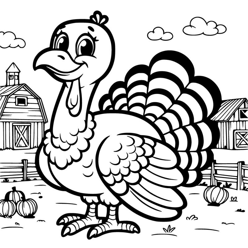 turkey in at a farm