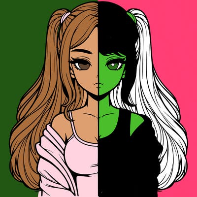 realistic girl split