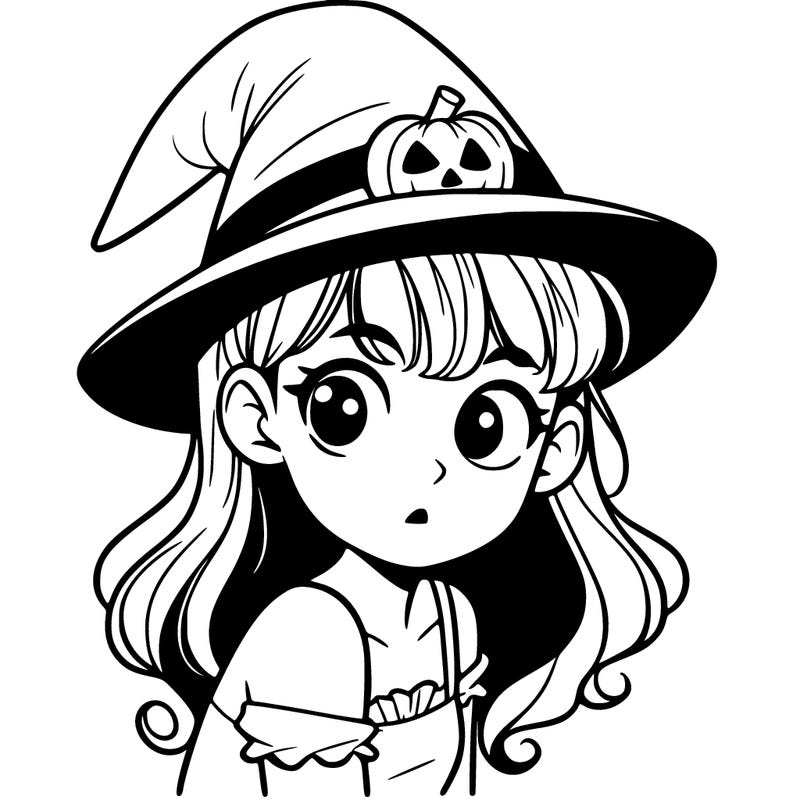 teen ager in halloween hat