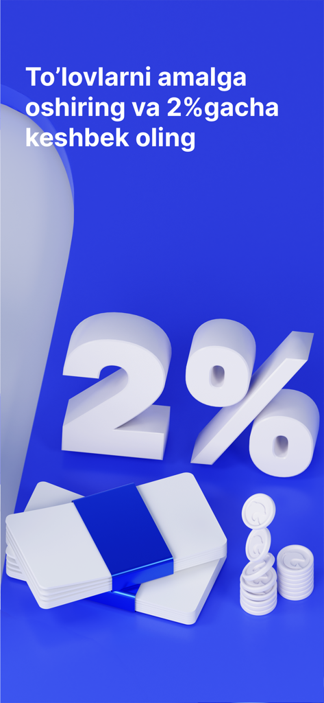 Trastpay - Trastpay app screen promoting up to 2 percent cashback on payments with visual of cards and coins