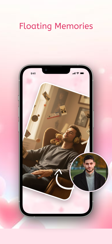 AI Caricature Maker : Photo AI - Geração de fotos com IA mostrando o estilo Floating Memories