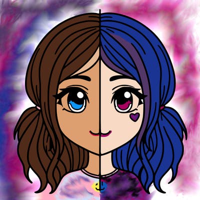 split girl just the face