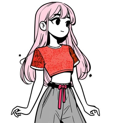 girl in a cute crop top