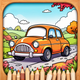 Magic cars coloring book game