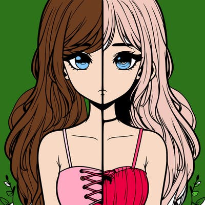 a realistic girl split