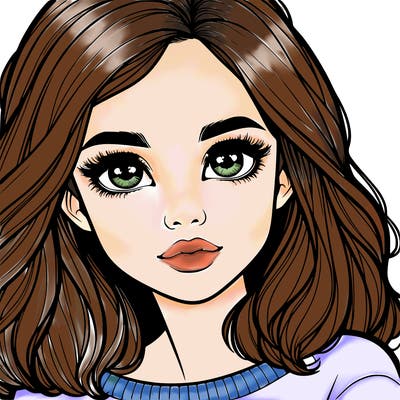 realistic girl whith cute eyes