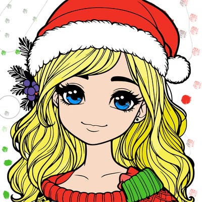 realistic christmas girl