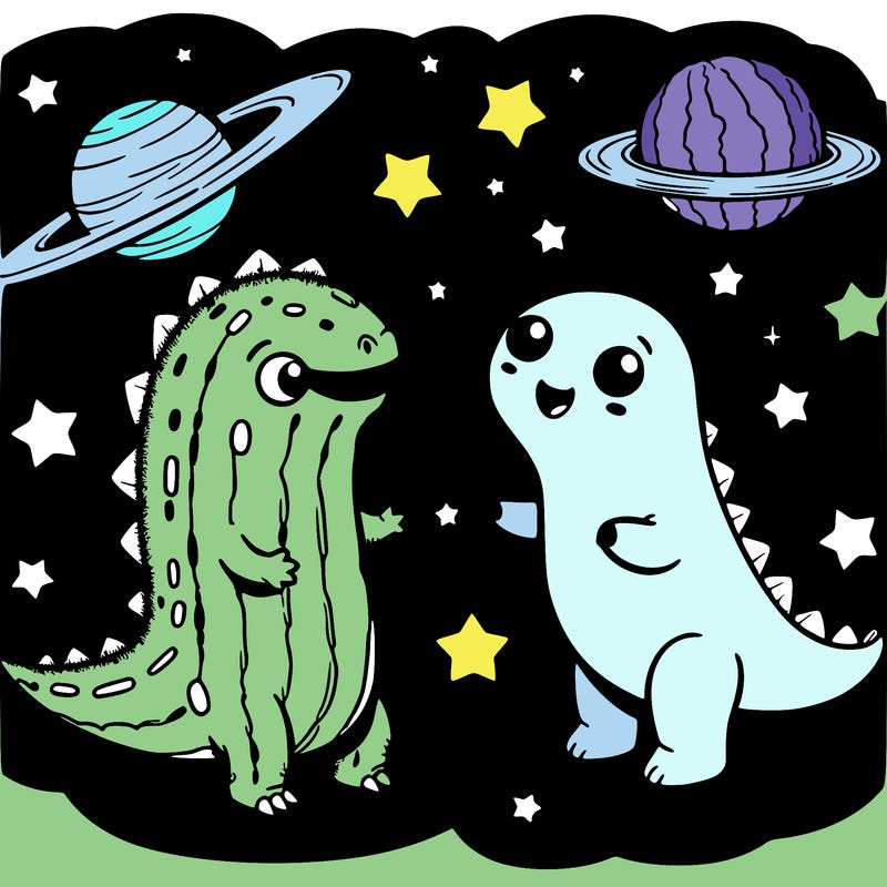 pickle and derp the dinosaurs in space