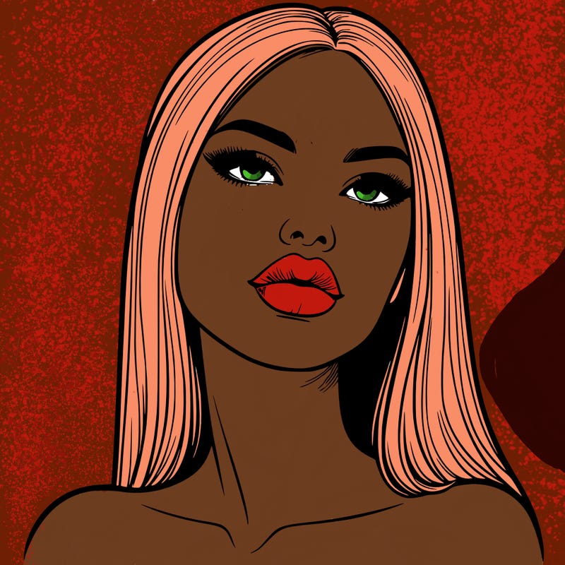 realistic woman with full lips