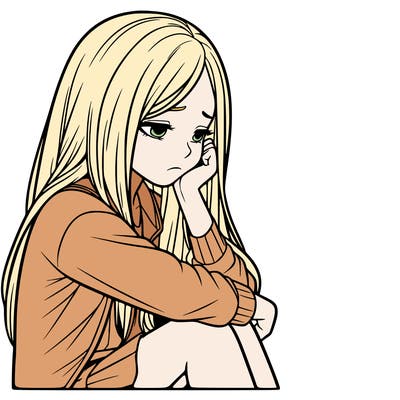 a realistic girl with depression