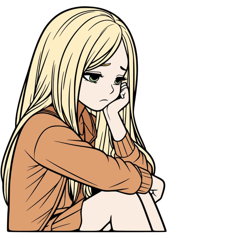 a realistic girl with depression