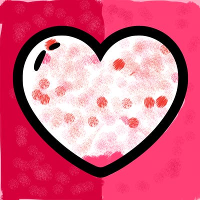 a blank heart